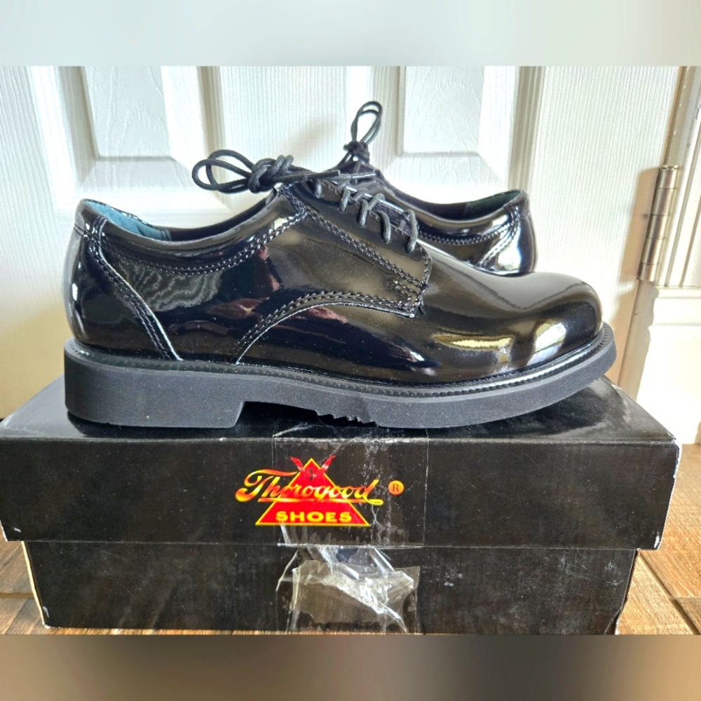 Thorogood Men's and Women's Black Poromeric Uniform Oxford Dress Shoes